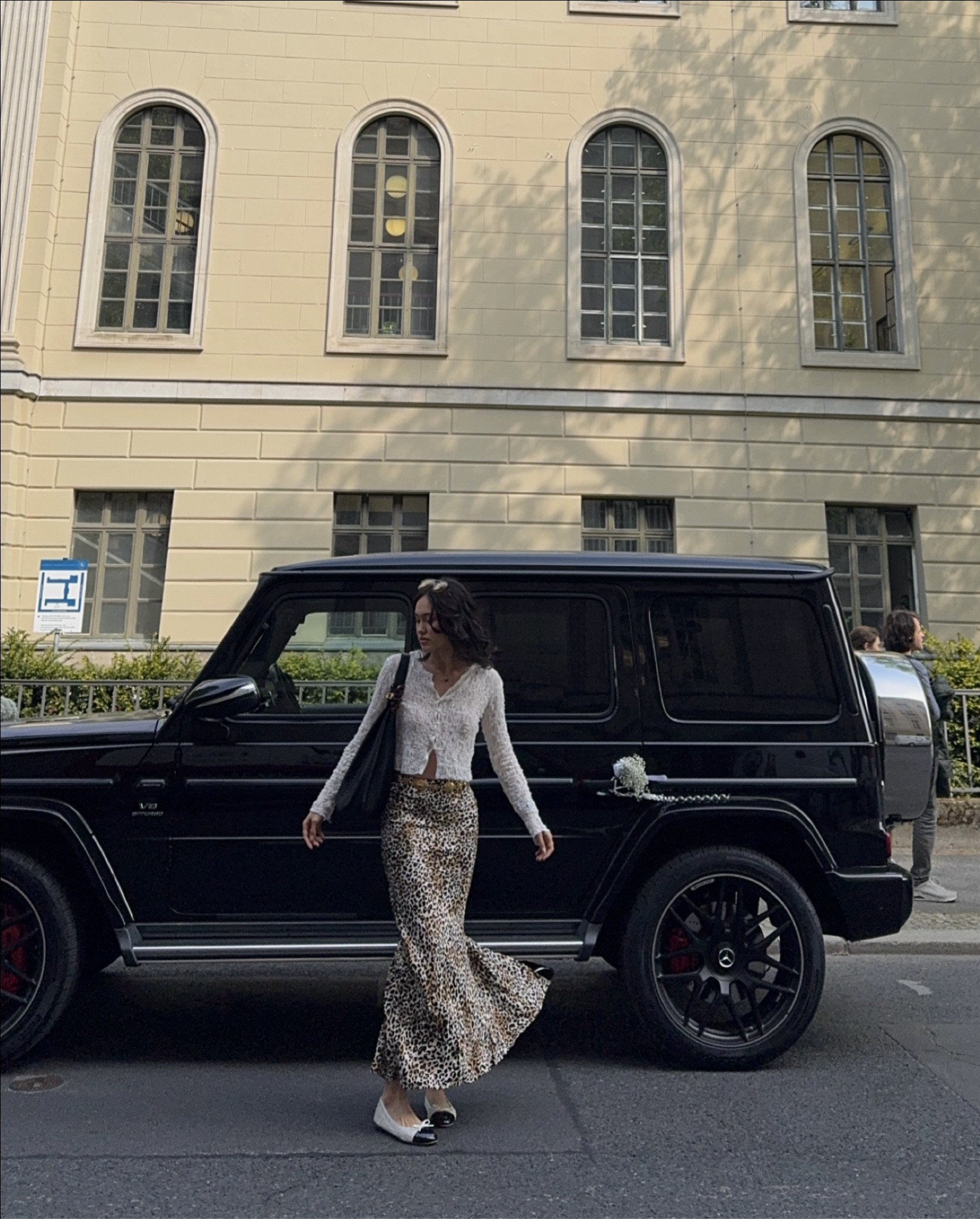 leo season summer outfit: leo skirt, lace top, leo details (hair clip & glasses) & posing in front of pretty cars haha ⭐️🐆

#LTKeurope #LTKsummer #LTKdeutschland
