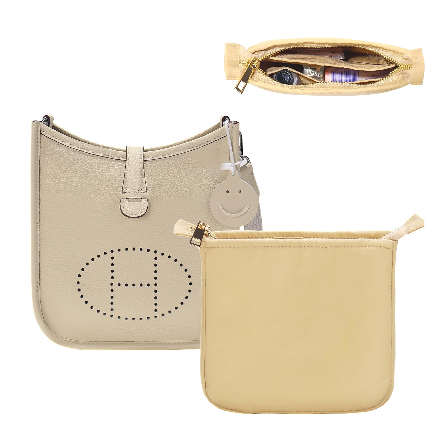 Purse Organizer Insert for Hermes Evelyne 29 PM, Mini Evelyne Bag Insert with Zipper,Nylon Inner ... | Amazon (US)
