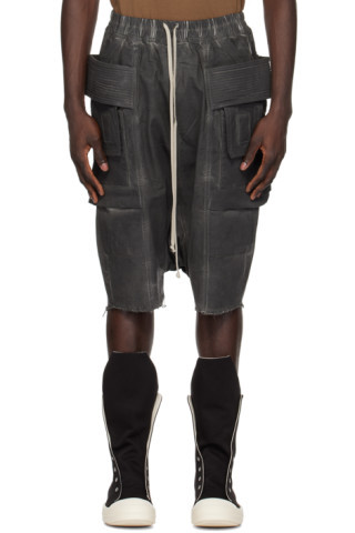 Rick Owens DRKSHDW - Gray Creatch Denim Shorts | SSENSE