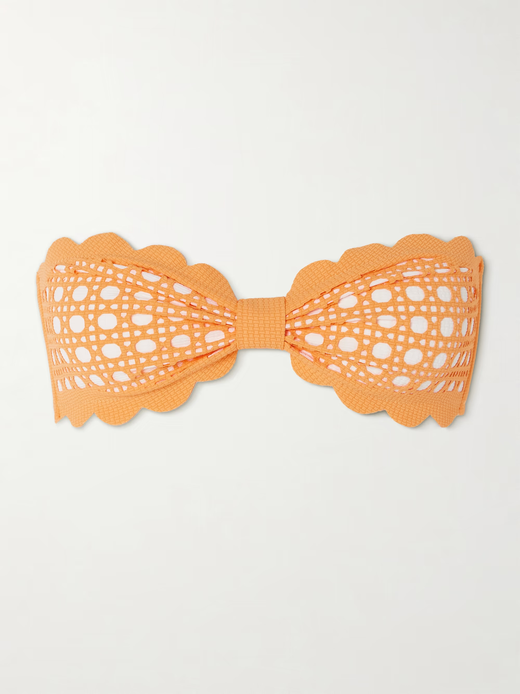 + NET SUSTAIN Antibes strapless scalloped laser-cut bikini top | NET-A-PORTER (US)