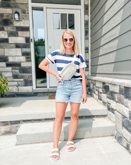 What I wore as a SAHM! Striped T-shirt from @maurices! 

#LTKFind #LTKSeasonal #LTKstyletip