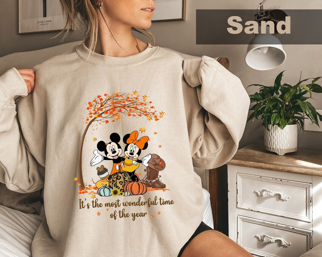 Mickey Minnie Fall Sweatshirt, Fall Disney Shirt, Mickey Autumn Tee, Disney Halloween Party Tee, ... | Etsy (US)