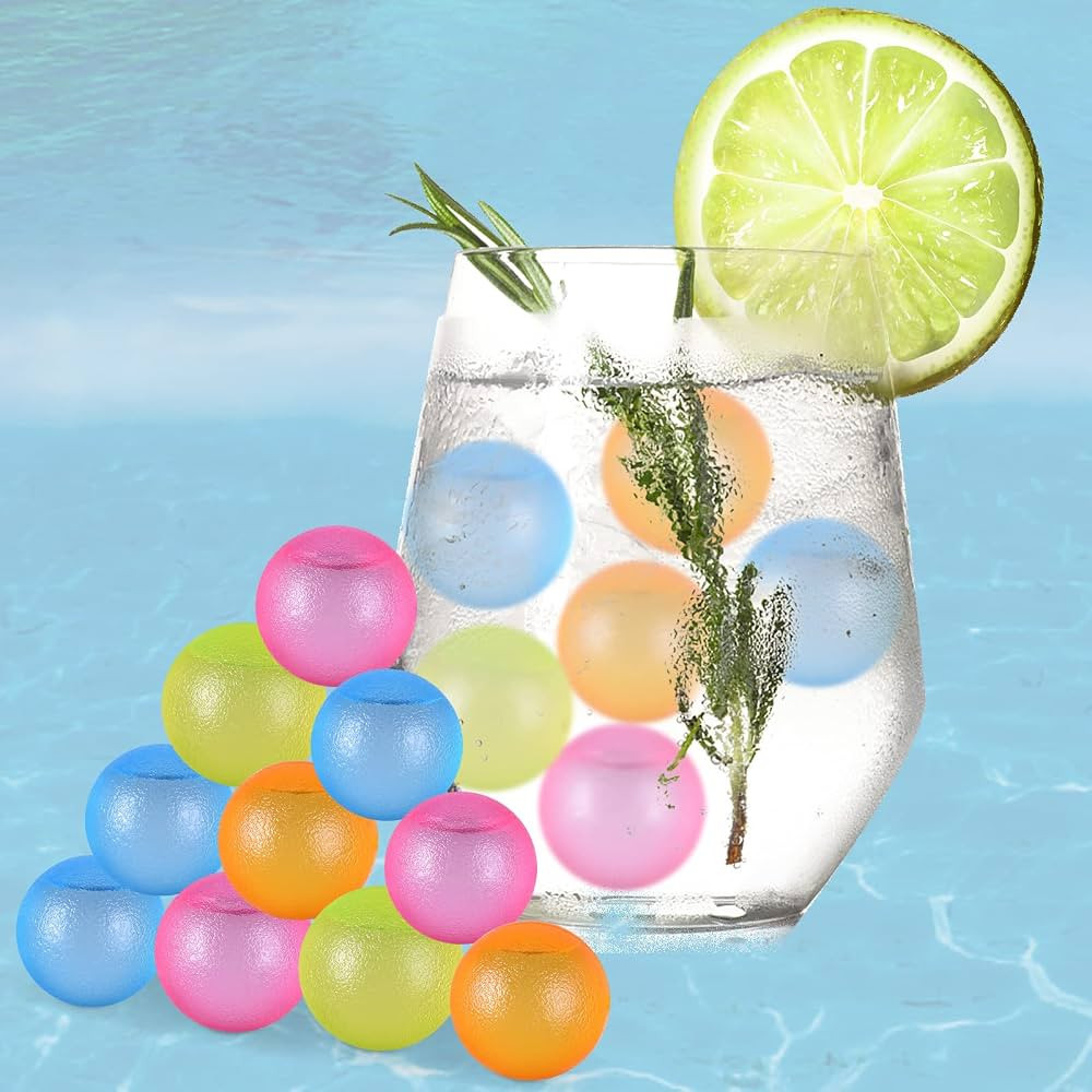 60 Pack Reusable Ice Cubes - Multi-Use Food Safe Ice Chillers for Drinks, Fruits, Seafood & Spa B... | Amazon (US)