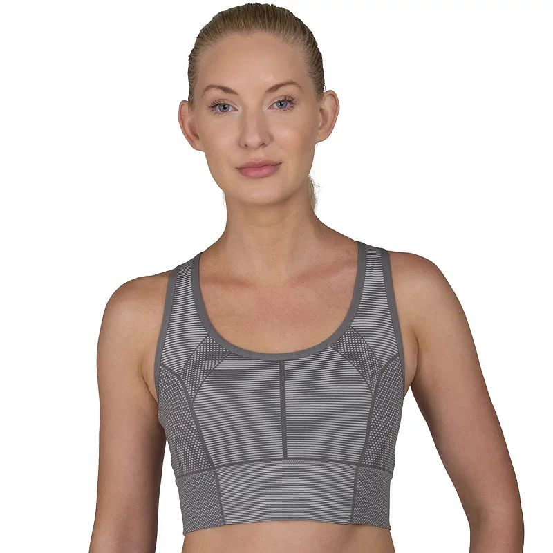 Spalding Bras: Symphony Seamless Medium-Impact Sports Bra 7680-00, Women's, Size: Small, Grey | Kohl's