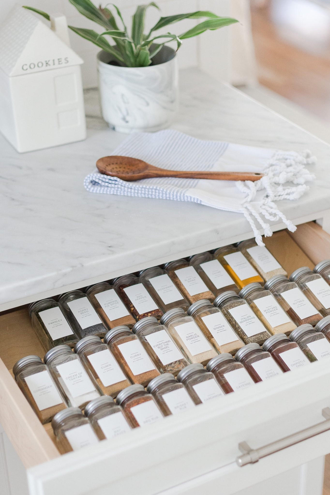 Kitchen drawer organization. Love these spice jars and labels to keep my kitchen organized  

#LTKhome #LTKstyletip