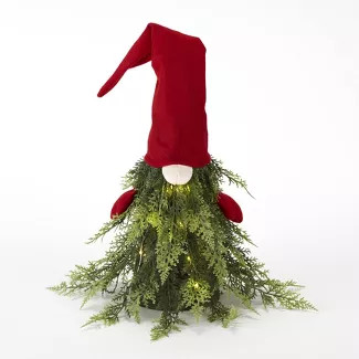 Lakeside Lighted Christmas Tree Sitting Gnome Decoration | Target