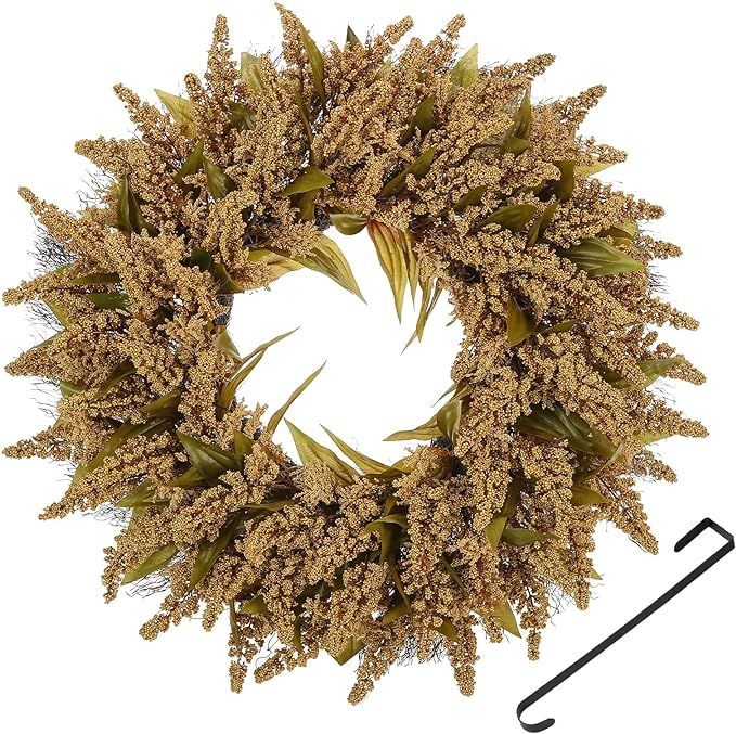 Huadanbor Fall Wreath, 24" Wreaths,Artificial Heather Berry Wreaths for Front Door, Used for Than... | Amazon (US)