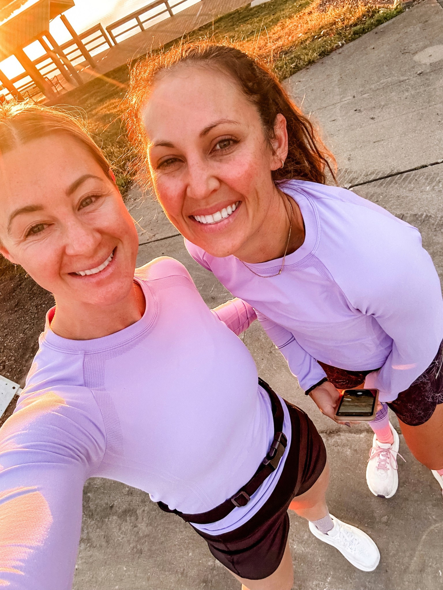 Is there anything better than a sunrise run in perfectly crisp fall weather in unintentionally matching outfits with one of your favorite people? Lulu dupe top than I need in more colors now that the weather is delightful 

#LTKShoeCrush #LTKFindsUnder50 #LTKActive