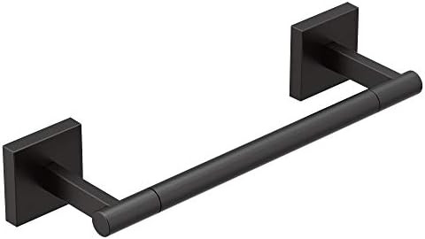 Moen BP1886BL Triva 9" Bathroom Hand Towel Bar, Matte Black | Amazon (US)