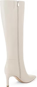Knee High Boots Women Pointed Toe Tall Boots 3 In Stiletto High Heel Long Boots Side Zipper Dress... | Amazon (US)