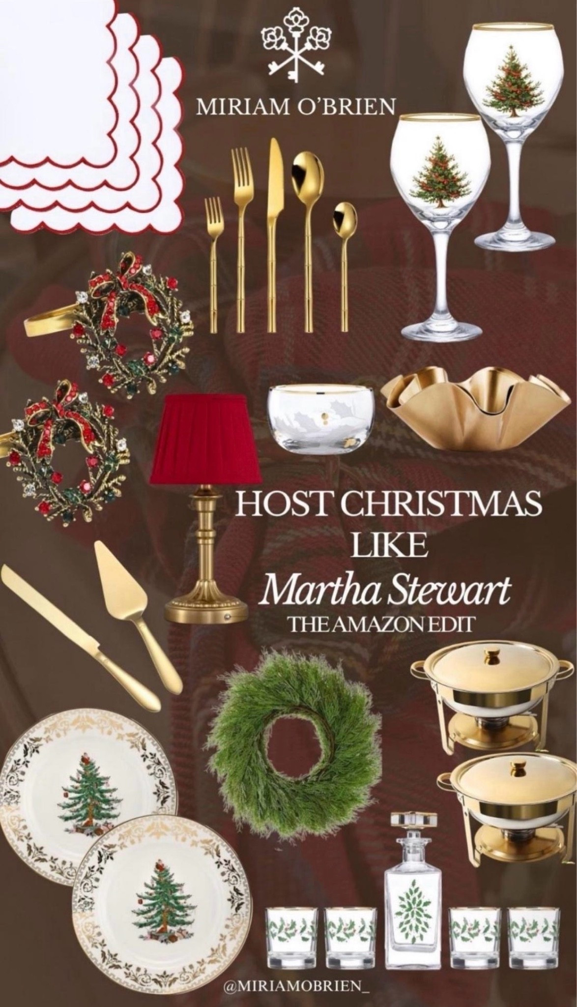 Hosting Christmas? Let’s make it beautiful. 🎄✨
A few Amazon finds to help you create a table that feels festive, elegant, and completely pulled together — from beautiful glassware and gold flatware to serving pieces, linens, and holiday accents.
Because the details really do make the table. 🤎
✨ Shop my hosting favorites on LTK!
Follow @miriamobrien on Instagram and TikTok 🤍
#LTKHome #LTKFinds #LTKShopping #LTKCreator #AmazonFinds #AmazonHome #AmazonHosting #ChristmasHosting #HolidayHosting #ChristmasTable #ChristmasTablescape #HolidayTablescape #TablescapeIdeas #ChristmasDecor #HolidayDecor #MarthaStewartInspired #HostingIdeas #EntertainingIdeas #HolidayEntertaining #ChristmasInspo