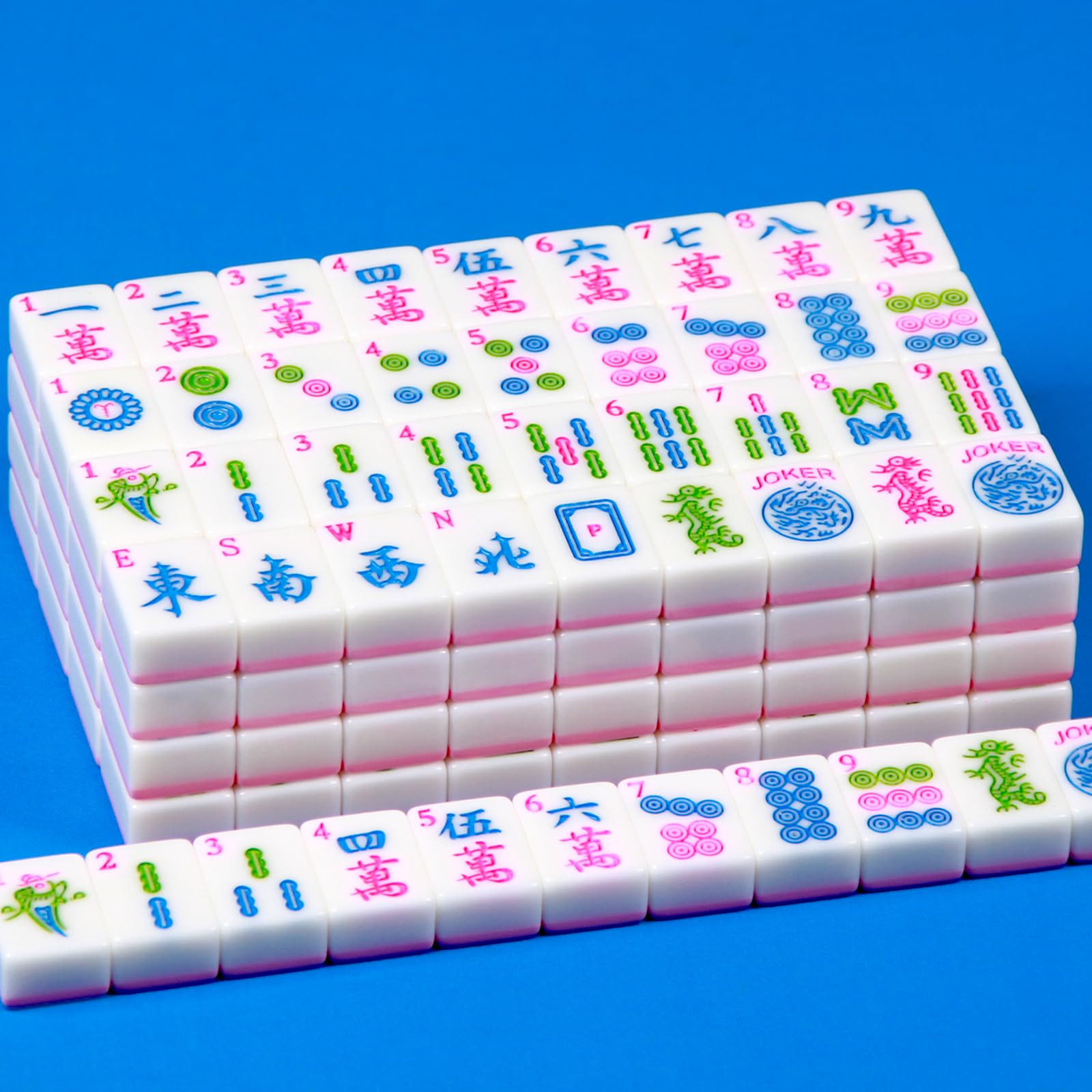 Pink American Mahjong Set 166 Mahjong Tile Set 1.2-inch American Mahjong Tile Set with Mahjong Ca... | Amazon (US)