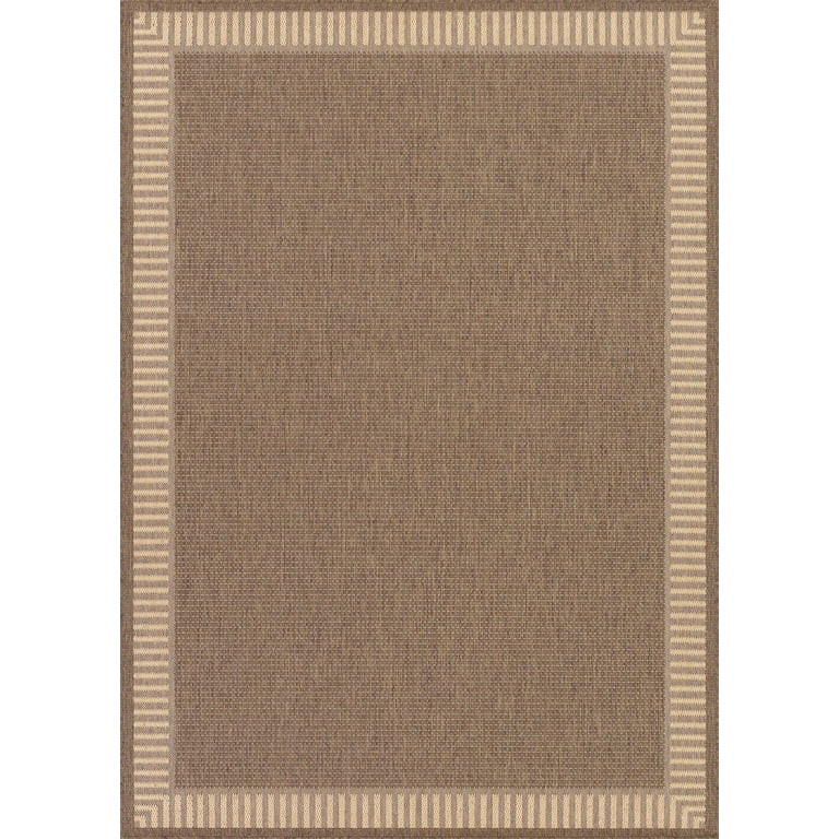 Couristan Recife Wicker Stitch Area Rug, 2'3" x 7'10" Runner, Cocoa-Natural | Walmart (US)