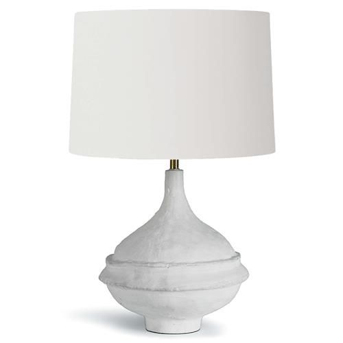 Regina Andrew Riviera Global Bazaar White Aluminum Table Lamp | Kathy Kuo Home