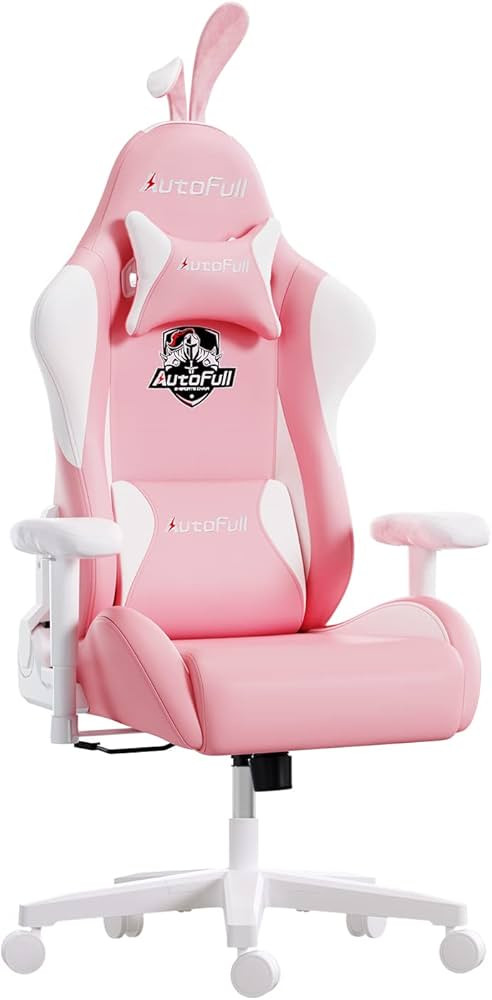 AutoFull C2 Pink Bunny Gaming Chair Cute Kawaii Gamer Chair for Girl Ergonomic Computer Gaming Ch... | Amazon (US)