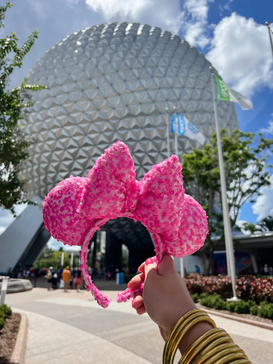 Barbie Pink Sequin Mouse Ears - Etsy | Etsy (US)