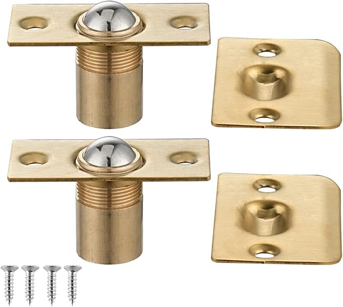 JQK Closet Ball Catch Door Hardware, Stainless Steel Catch Adjustable with Strike Plate, Gold Fin... | Amazon (US)