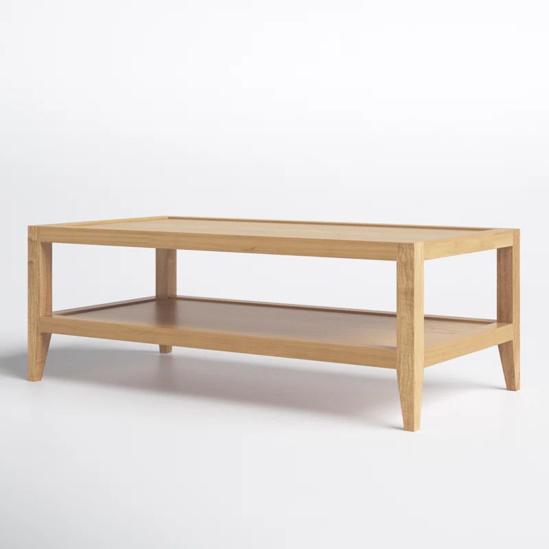 Leighton Oakwood Coffee Table with Storage | Wayfair North America