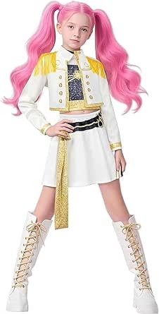 Girl Kids Demon Costume Hunters Cosplay Costume Halloween Top Pants Full Set Outfits | Amazon (US)