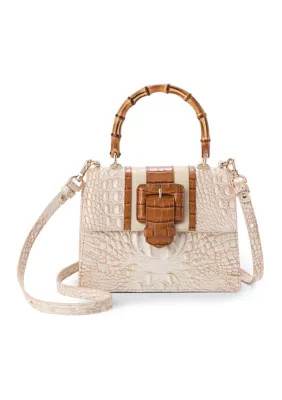 Brahmin Mod Small Hallie Satchel Bag, Ivory | Belk