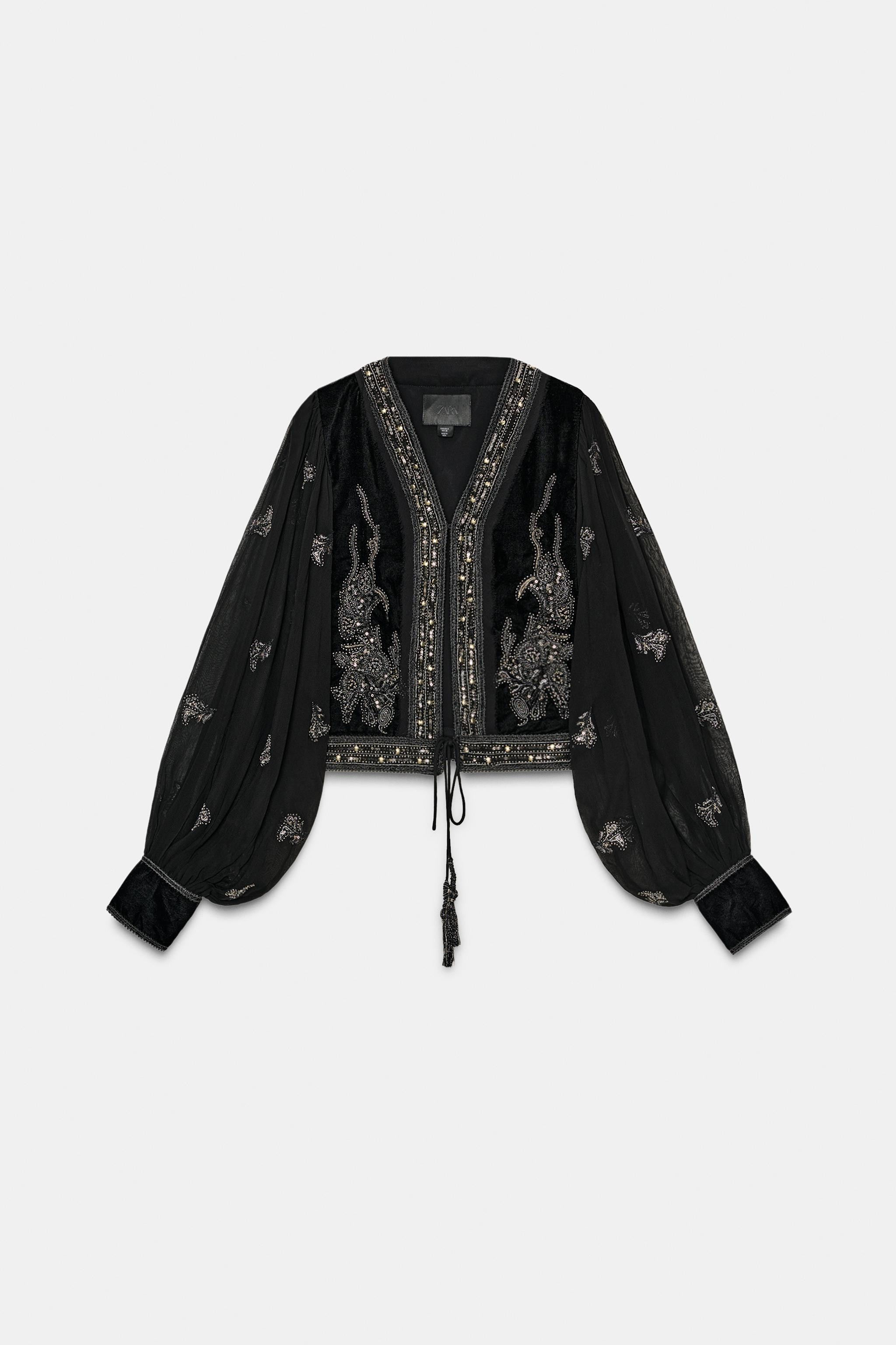 ZW COLLECTION LIMITED EDITION EMBROIDERED CROPPED JACKET | Zara US