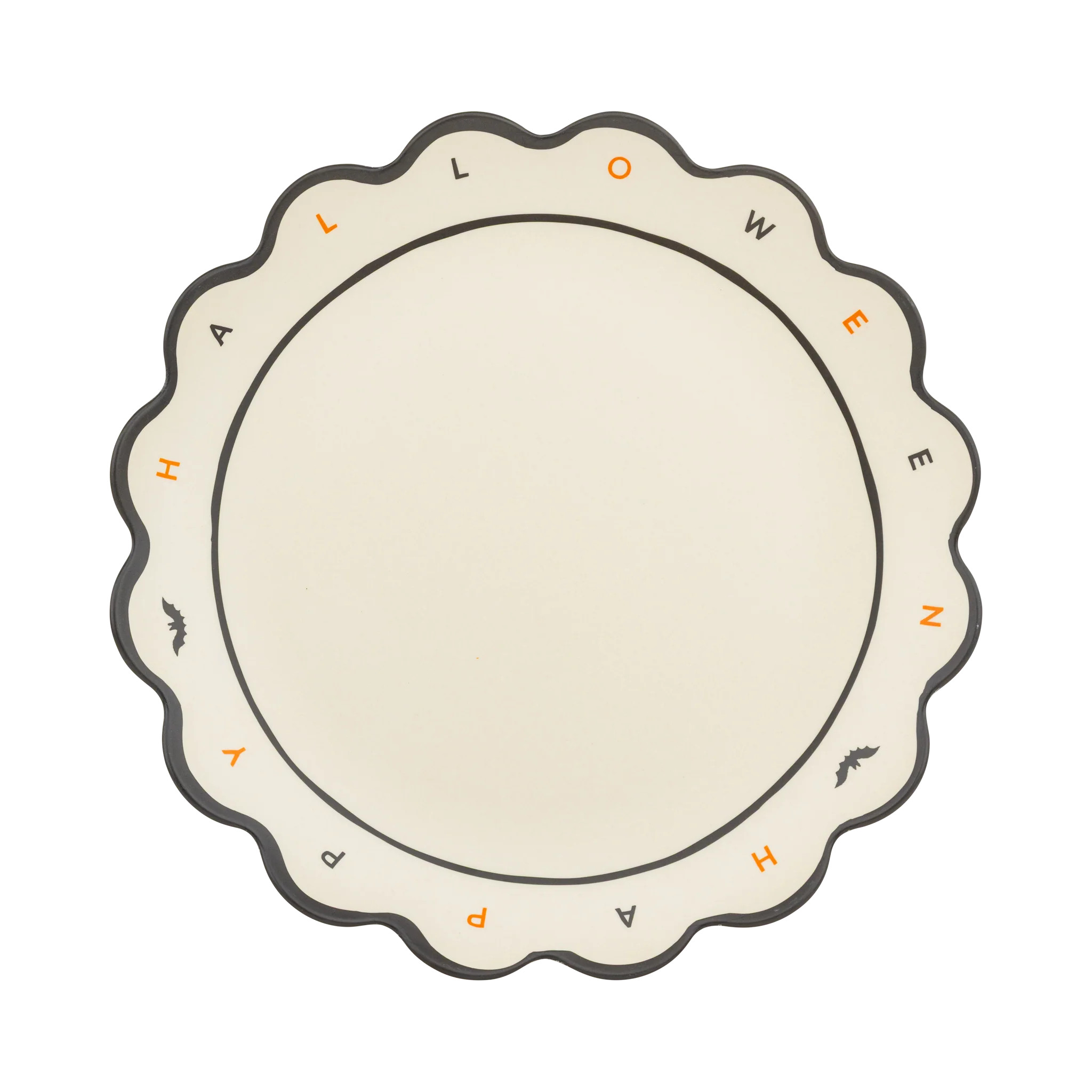 Happy Halloween Scalloped Bamboo Tray | My Mind's Eye