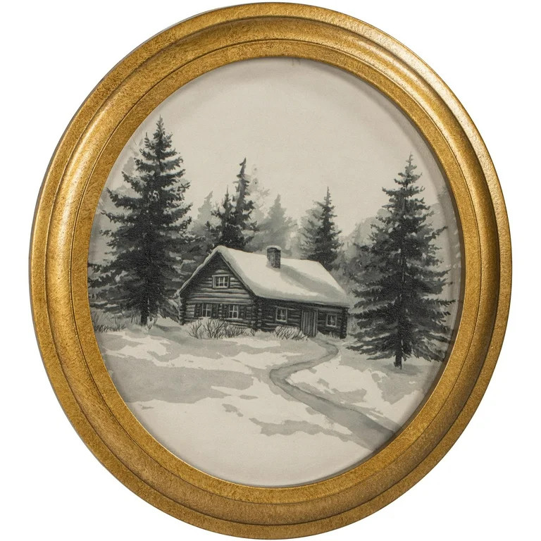 My Texas House Winter Hideaway Framed Holiday Wall Art 10.83x11.81 - Walmart.com | Walmart (US)