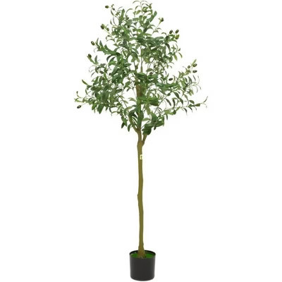 Artificial Olive Tree , Tall Fake Potted Olive Silk Tree with Planter for Office Home Living Room Floor Patio Greening Porch Decor,5FT | Target