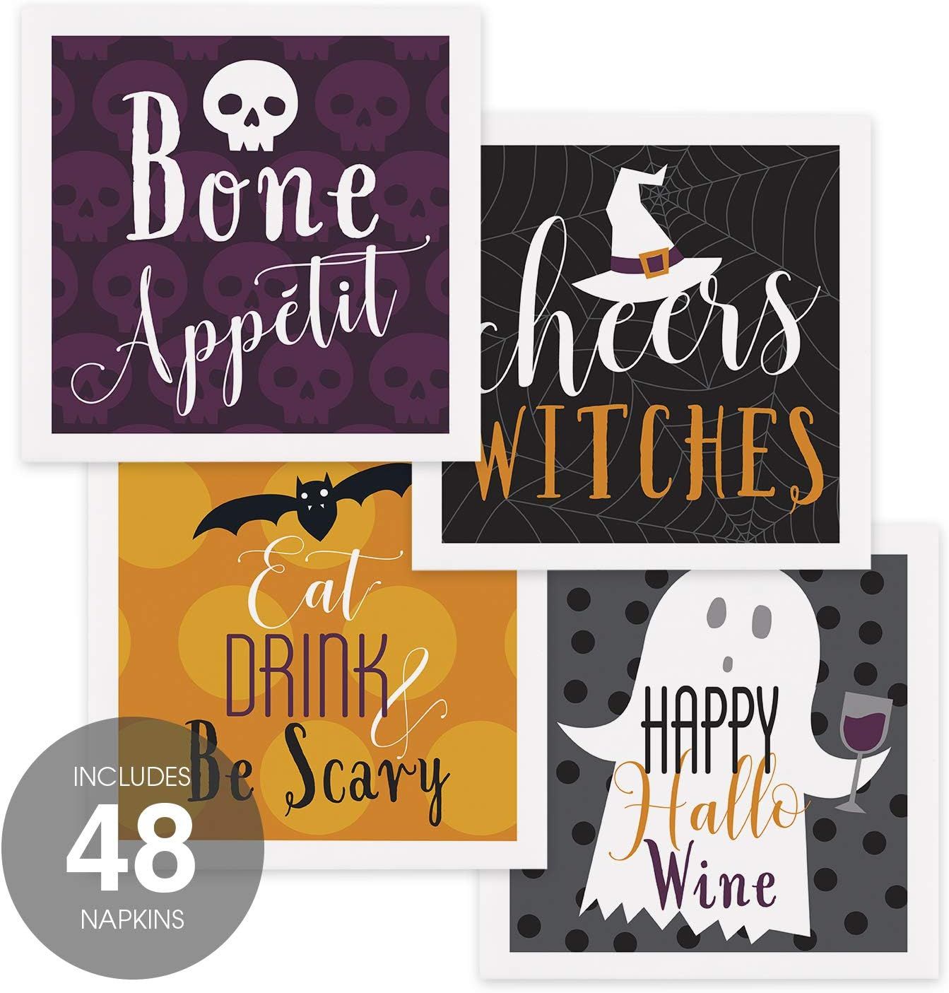 Spooky Halloween Cocktail Napkins / 48 Beverage Napkins | Amazon (US)