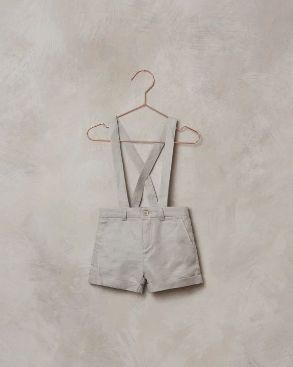suspender shorts | ash | Noralee