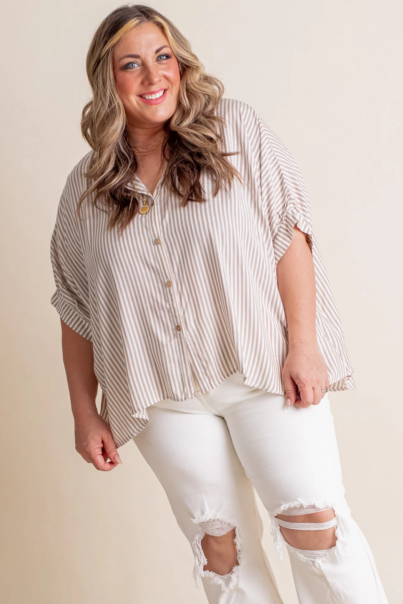 Total Tranquility Button Down Top | Nellie Mae
