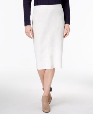 Eileen Fisher Tencel Ribbed Sweater Skirt | Macys (US)