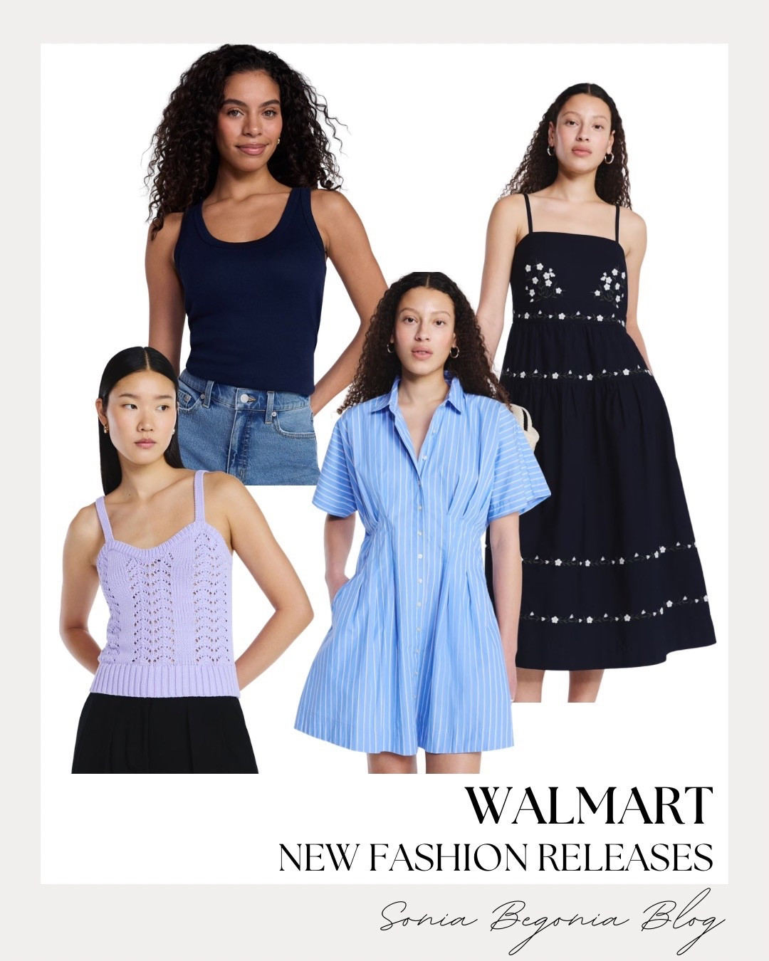 Walmart New Fashion Releases! 👗

Upgrade your spring wardrobe with these chic and effortless Walmart finds for under $50! ✨

I am obsessed with the statement piece: the light blue pinstripe shirtdress featuring a cinched waist and pleated skirt for a polished yet relaxed silhouette. Balance the tailored look with a whimsical lilac crochet knit tank or a classic navy ribbed cami tucked into your favorite denim. Finish the look with the stunning black floral embroidered midi dress—perfect for a garden party or a sunny weekend brunch!

#OOTD
#WalmartFashion
#WalmartFinds
#SpringOutfits
#ShirtDress
#CrochetTop
#MidiDress
#EverydayStyle
#AffordableFashion
#SummerInspo
#LTKStyle
#WalmartHaul
#CasualChic
#FashionEssentials
#FloralDress


#LTKspring #LTKspringtrends #LTKootd