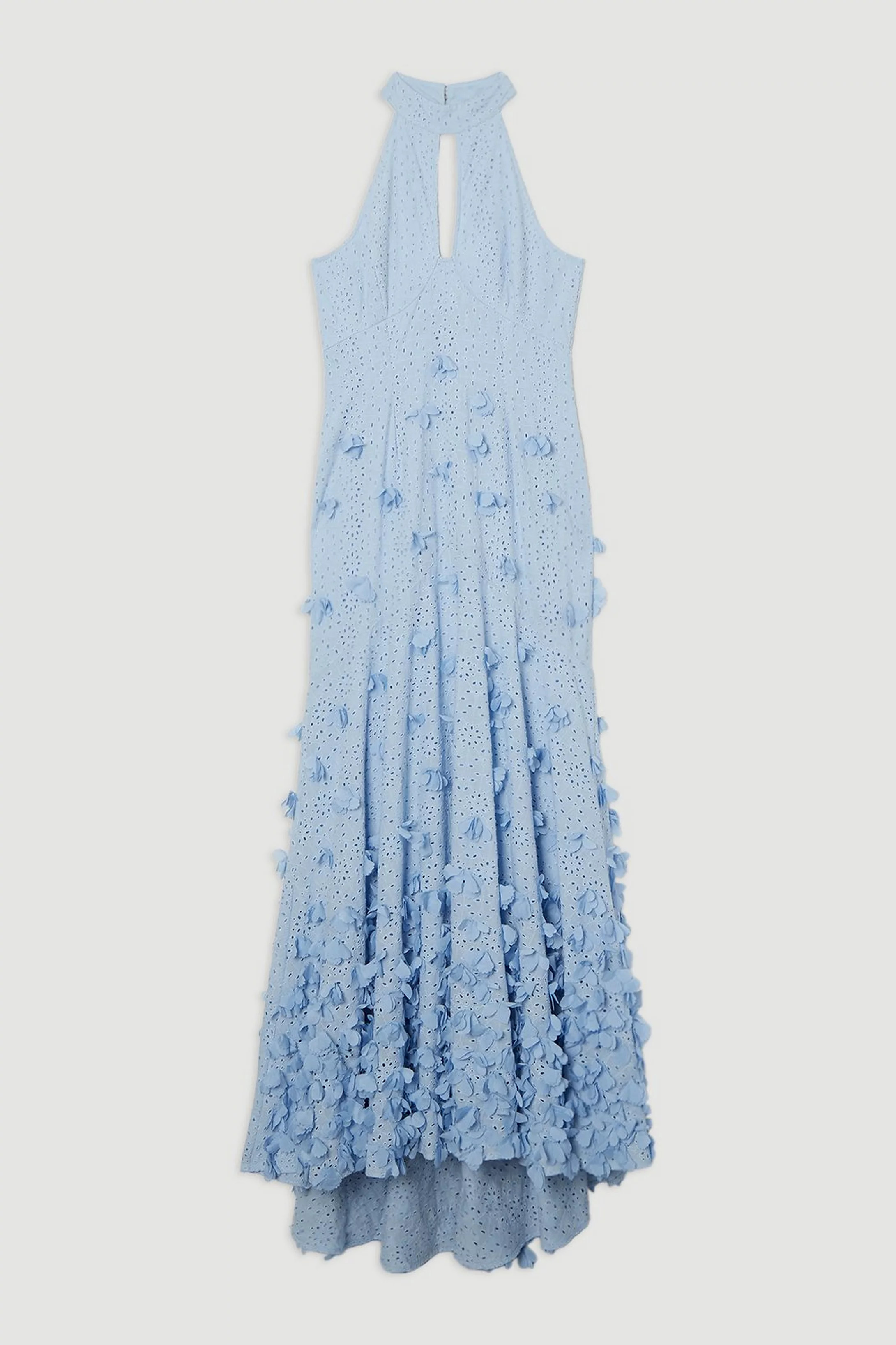 Petal Applique Embellished Broderie Rosette Maxi Dress | Karen Millen UK + IE + DE + NL