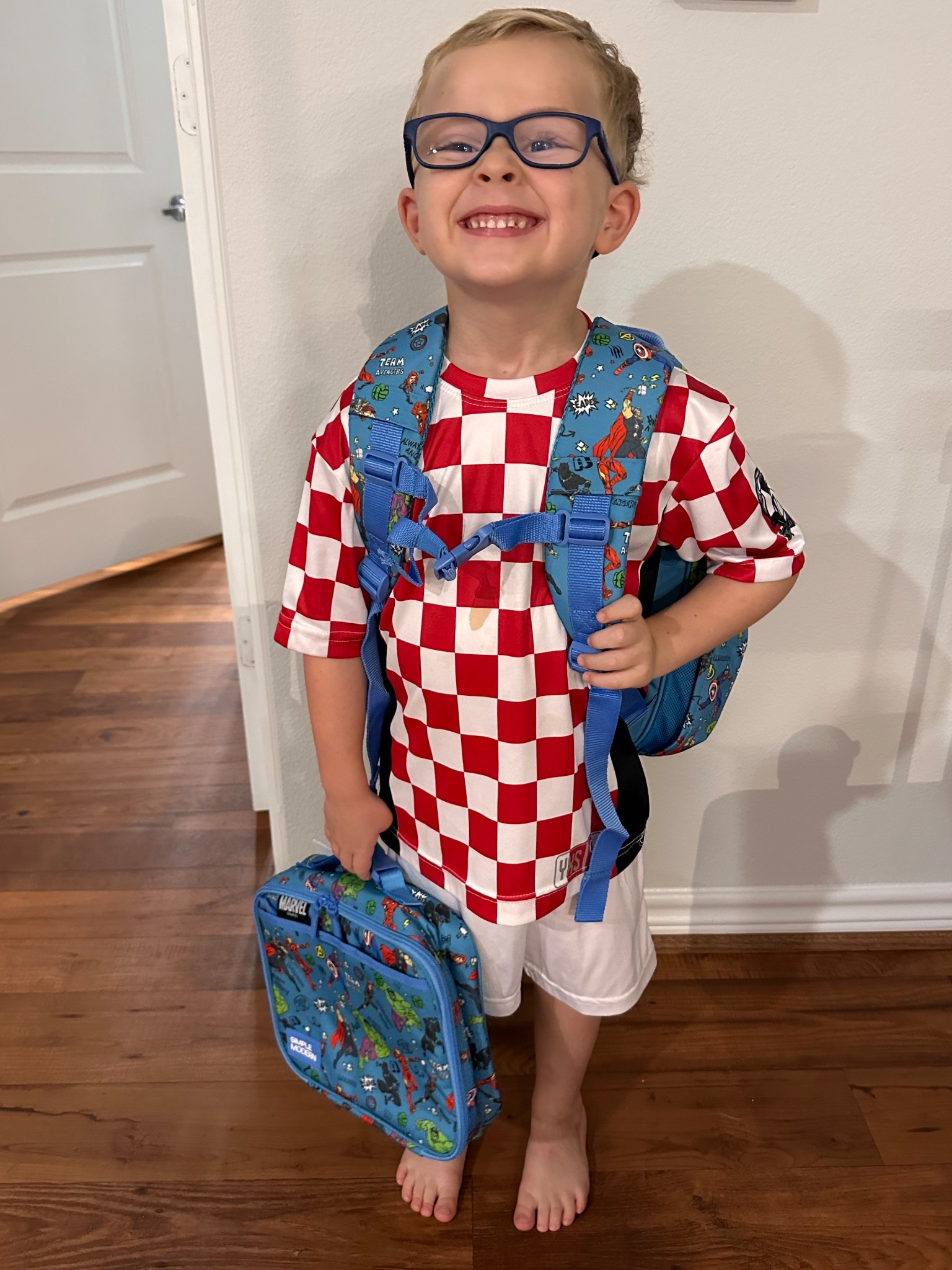 Loving the style and practicality of this backpack/lunch combo! 

Fletcher Backpack-Medium 
Hadley Lunch Box
Summit Kids Water Bottle 18 oz 