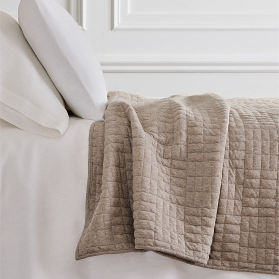 Jersey Blanket, F/Q, Mocha | West Elm (US)
