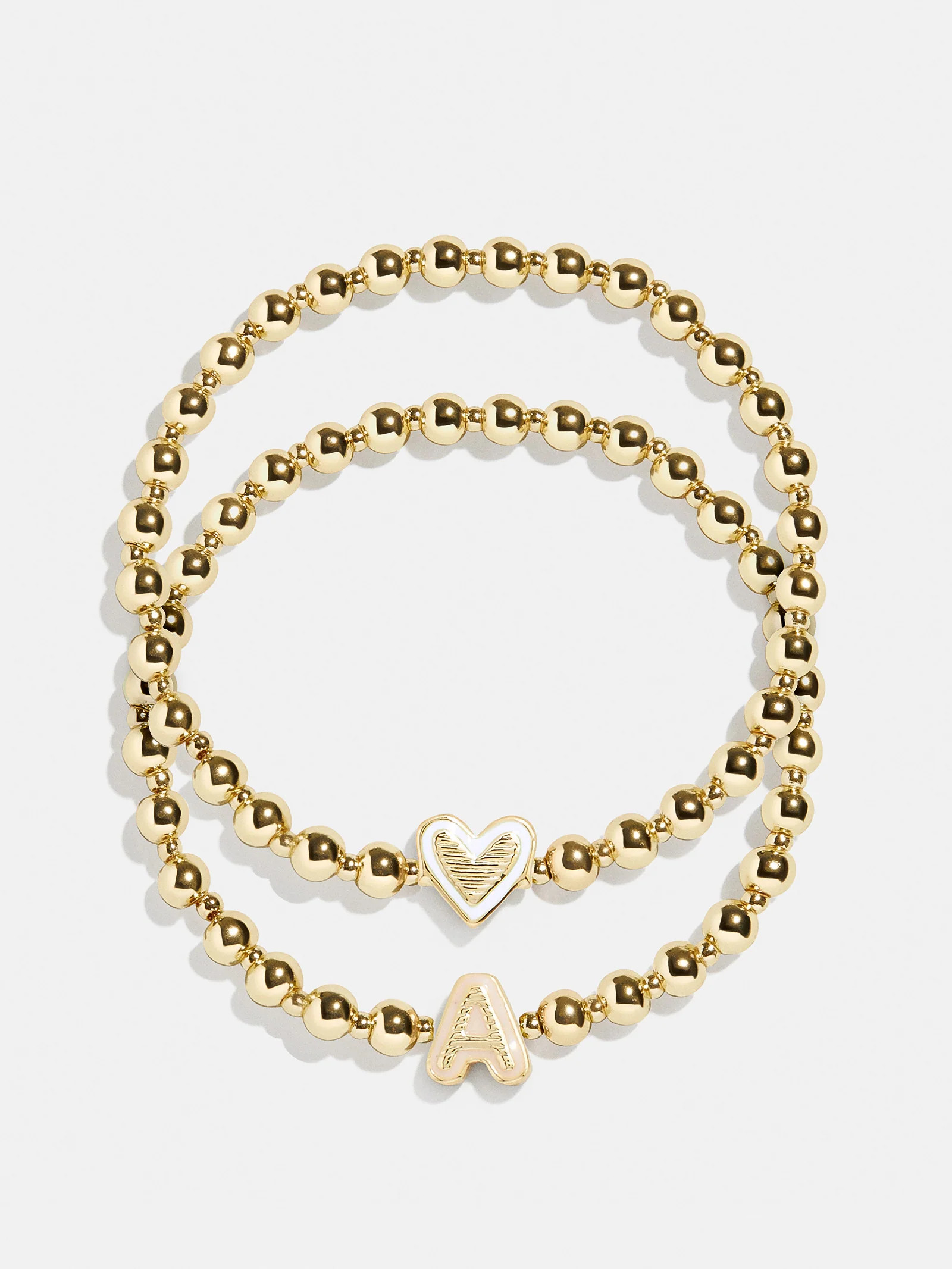 Initial & Heart Kids' Pisa Bracelet Set | BaubleBar (US)