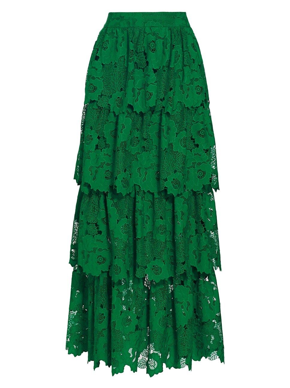 Jia Ruffle Lace Maxi Skirt | Saks Fifth Avenue