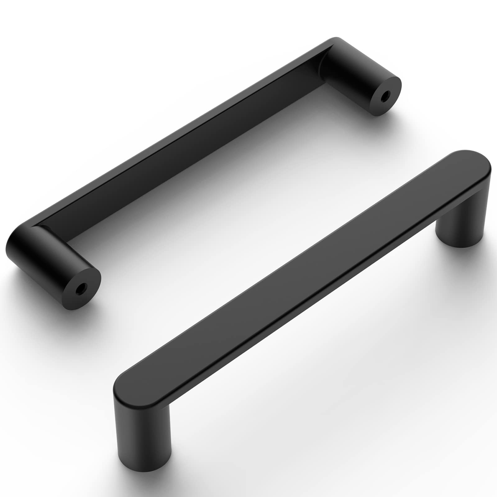 Amerdeco 10 Pack ZH0005MB Matte Black 5 Inch(128mm) Hole Centers Kitchen Cabinet Pulls Hardware M... | Amazon (US)