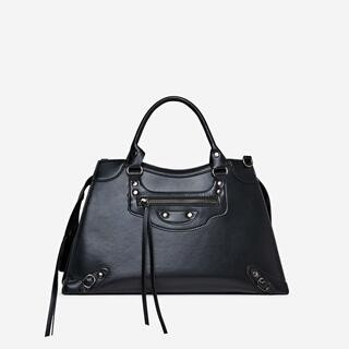 Toddy Zip Detail Top Handle Tote Bag In Black Faux Leather | EGO Shoes (US & Canada)