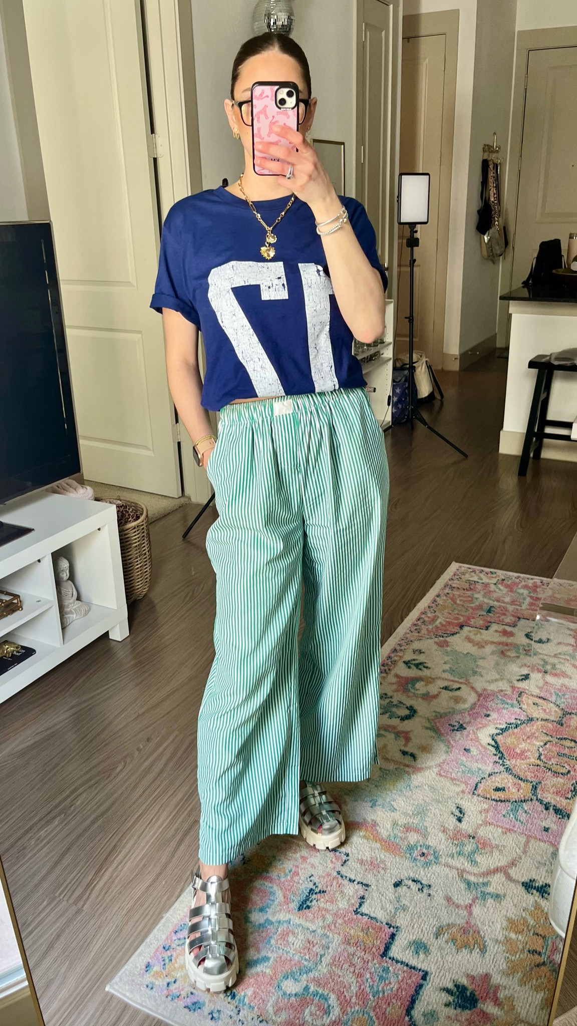 Wearing pants in small, top men’s small, shoes half size up!
Spring summer outfit ideas 
Amazon
Boxer pants
Platform sandals 

#LTKFindsUnder50 #LTKFindsUnder100 #LTKShoeCrush