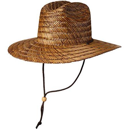 BROOKLYN ATHLETICS Men s Straw Sun Classic Beach Hat Raffia Wide Brim Brown One Size | Walmart (US)