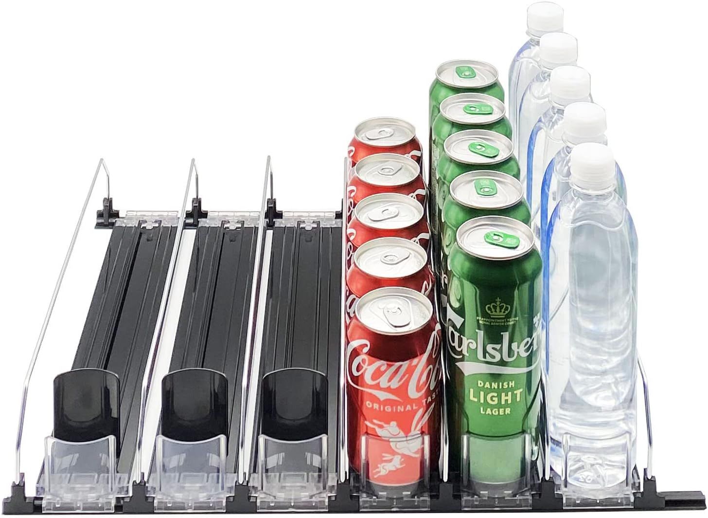 NagTour Drink Organizer for Fridge - Soda Dispenser Display with Smooth and Fast Pusher Glide - H... | Amazon (US)