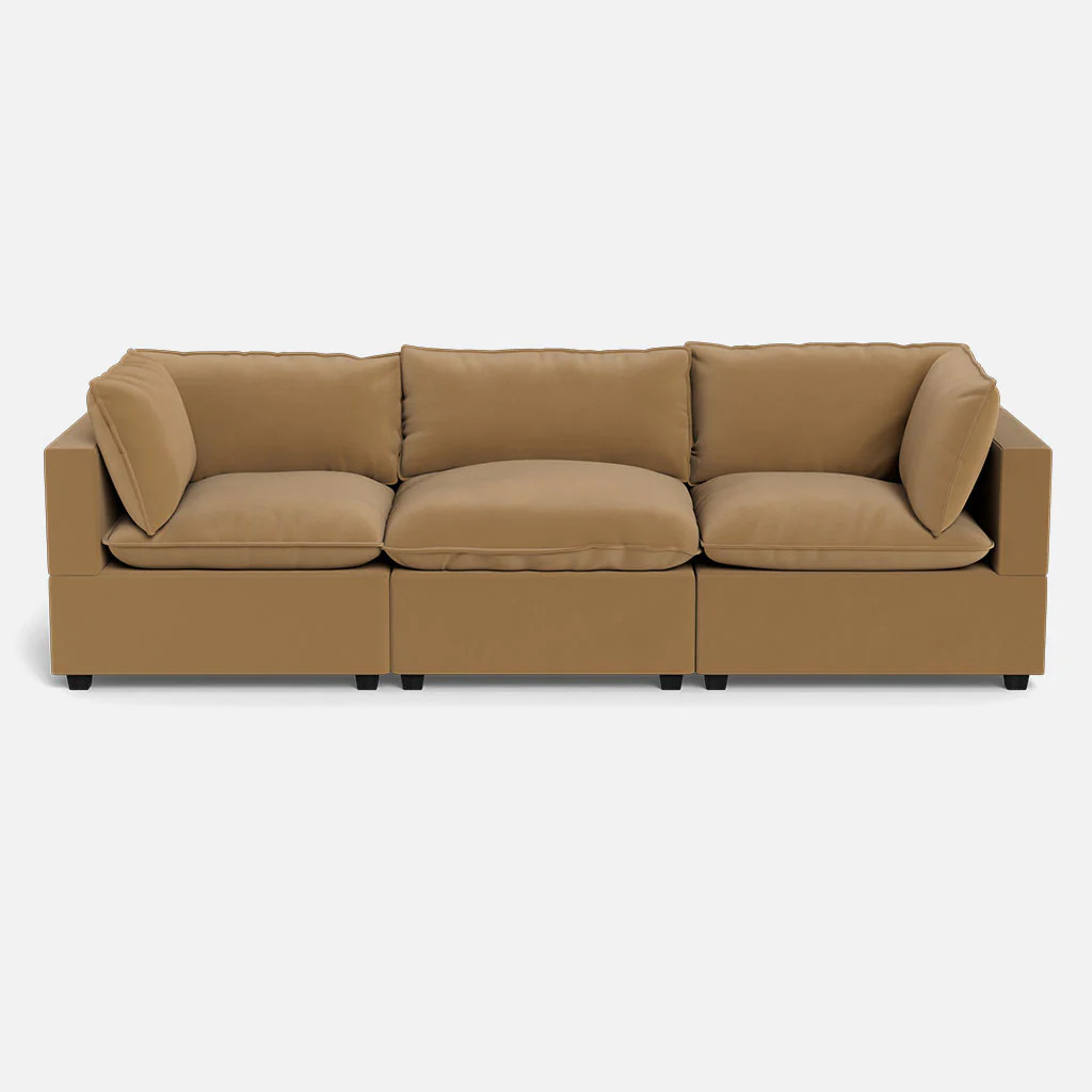 Kova Sofa 120"Camel Velvet | Albany Park