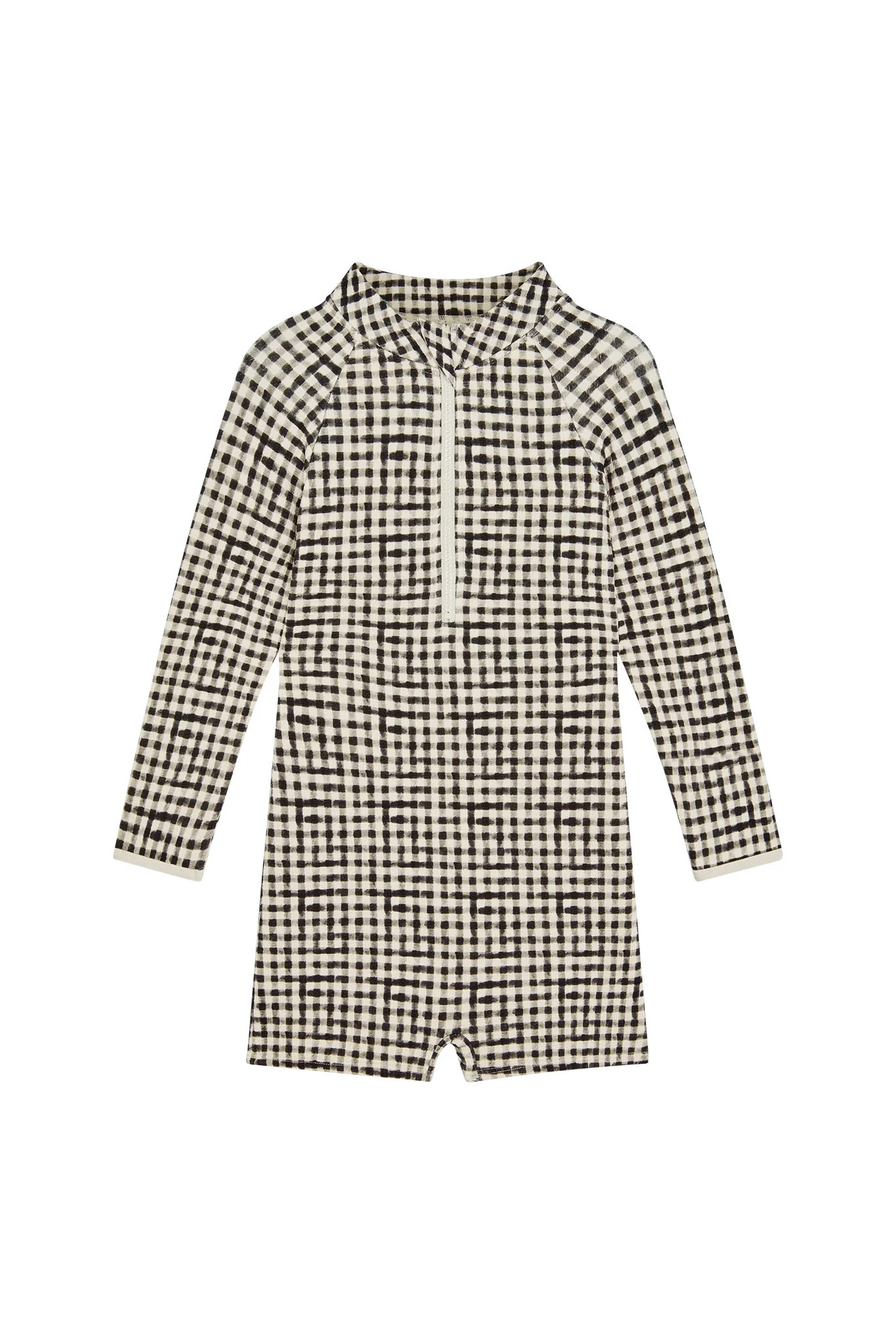 Capri Top Colorblock - Black Gingham | Monday Swimwear