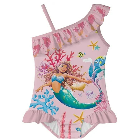 Girls Mermaid One-Piece Swimsuit Bathing Suit | Walmart (US)