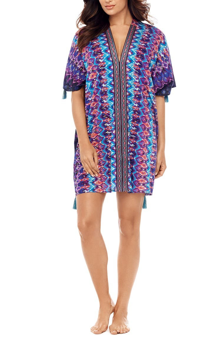 Miraclesuit® Bella Alba Cotton Caftan Cover-Up | Nordstrom | Nordstrom
