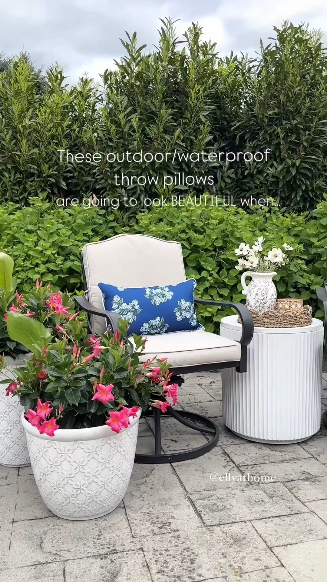 Beautiful outdoor/waterproof throw pillows! So pretty for backyard, porch styling. Also shop Outdoor furniture, lightweight planters, tray, vase, coastal cable, tiki torches, citronella and more outdoor floral throw pillows. 

#LTKSeasonal #LTKHome #LTKSaleAlert