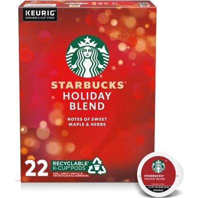 Starbucks Keurig K-Cup Holiday Blend - 22ct/8.9oz - Medium Roast | Target