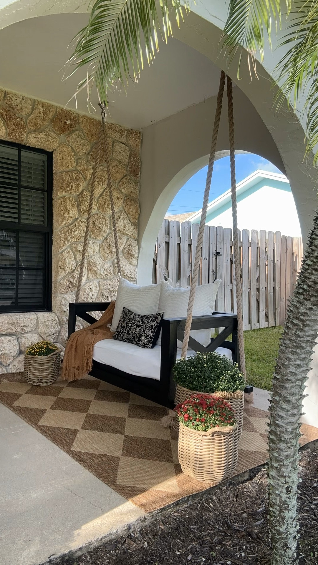 Fall porch swing! Loving the cozy layers. This outdoor rug, Fall color throws and lots of pillows. 

Fall decor
Fall porch 
Fall
Porch 
Front porch 
Daybed
Porch swing 
Autumn 
Mums
Pumpkins 
Wayfair
Labor Day sale
Walmart 
Target 
McGee 
Magnolia 
Pottery barn 
Cottage 
Modern farmhouse 
Cozy home 
Home decor
Interior design 
Family

#LTKSeasonal #LTKHome #LTKSaleAlert